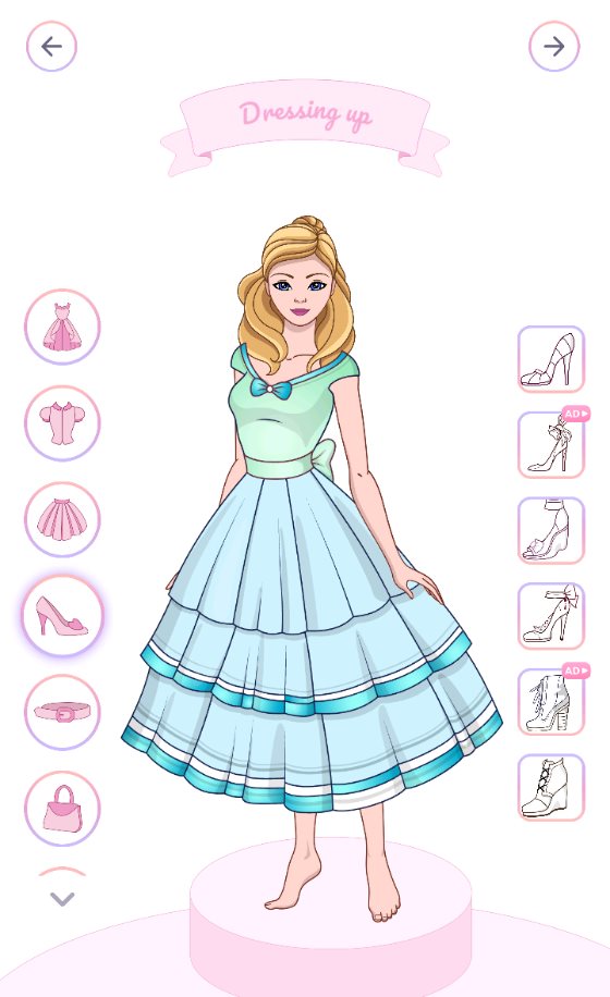 公主装扮和着色（Princess Dress Up & Coloring）